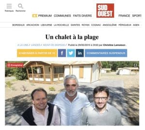 article sud ouest chalet plage