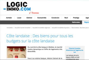 Actu logic immo prl Côte landaise