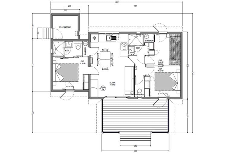 Plan masse Cottage Cigale T3