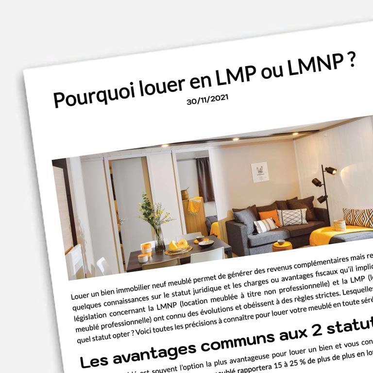 En savoir plus sur Pourquoi louer en LMP ou LMNP ?